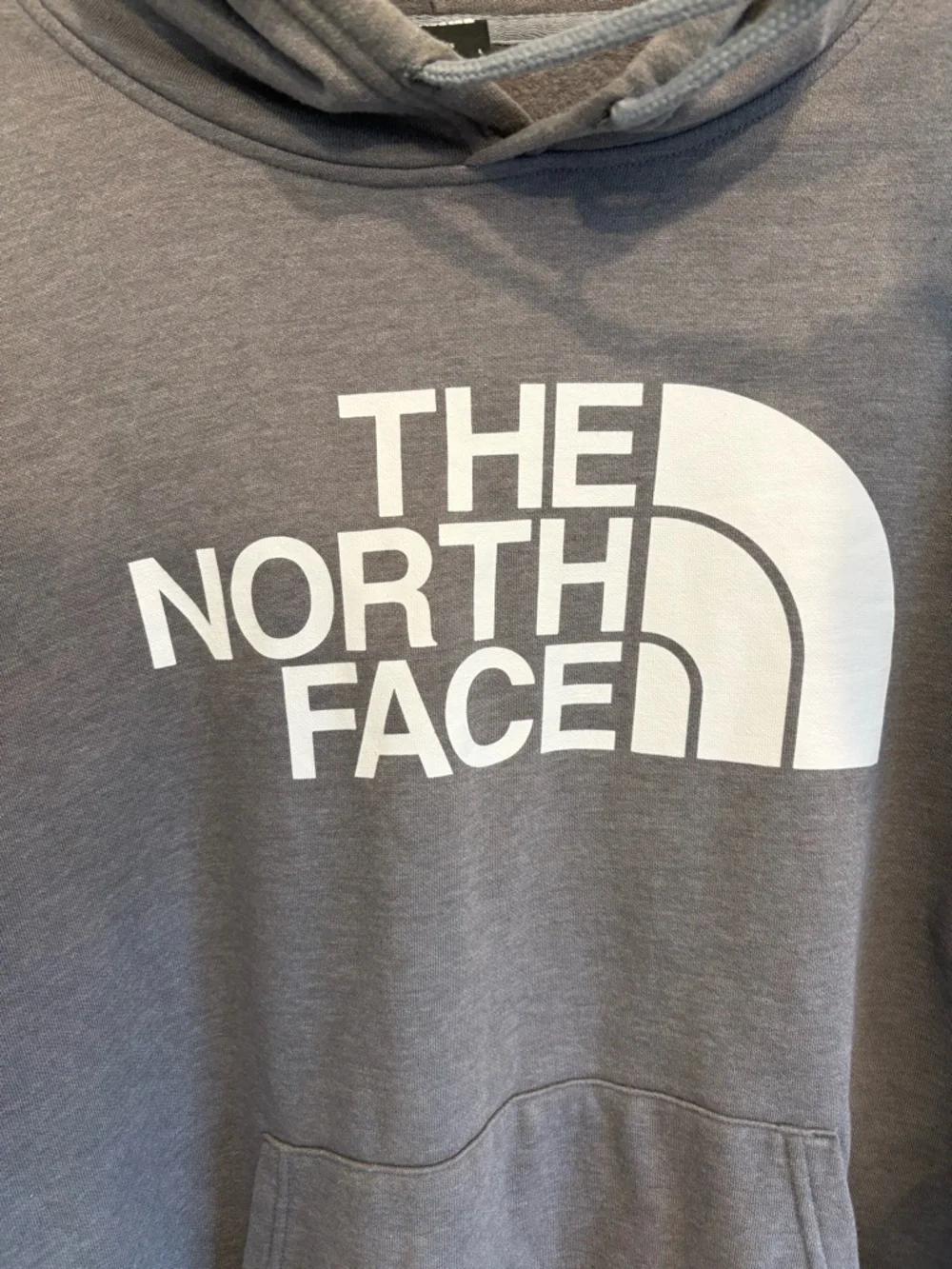 The North Face Hoodie Mens L Gray Big Logo Pullover Sweatshirt Streetwear